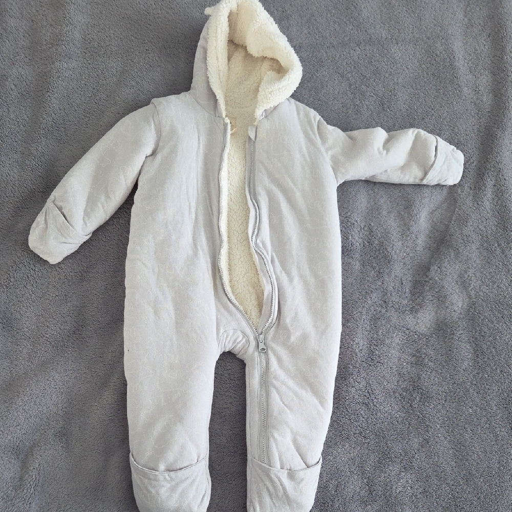 GAP Light Gray Hooded Kids Footie